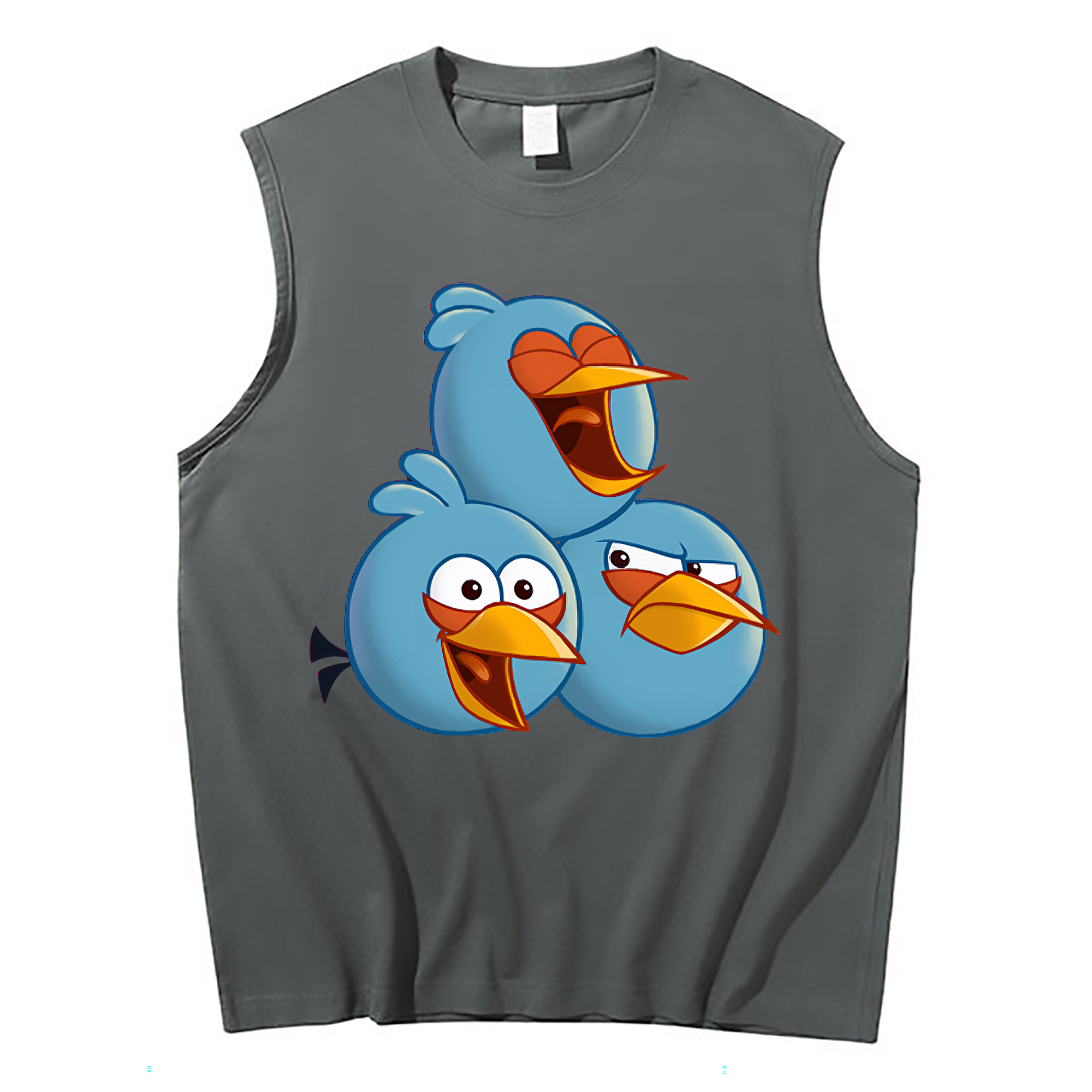 （画像用） Angry Birds アングリーバード コットン100％タンクトップ（フロントプリント）